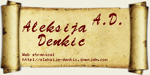 Aleksija Denkić vizit kartica